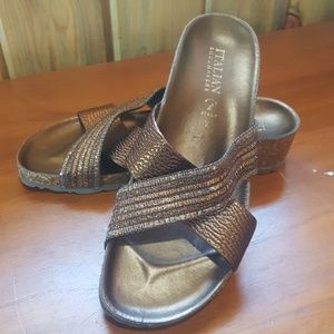 Italian Shoemakers cork wedge sandal size 7